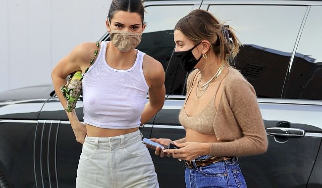 Kendall Jenner and Hailey Bieber